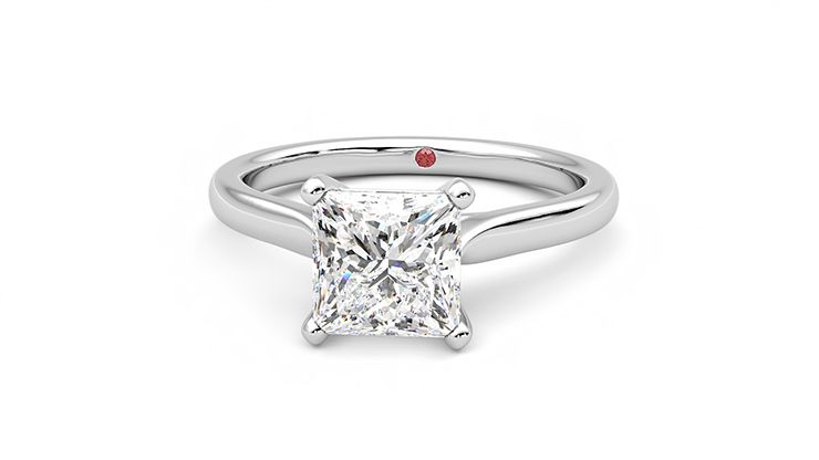 Taylor & Hart Eden Princess Engagement Ring 360 degree image 28