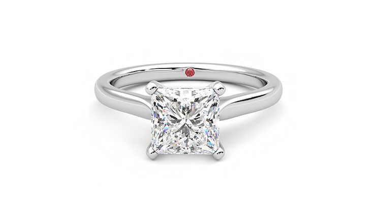 Taylor & Hart Eden Princess Engagement Ring 360 degree image 29