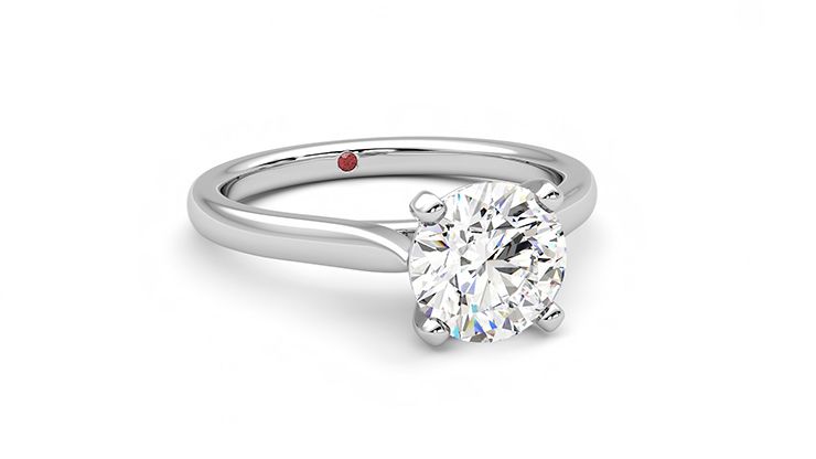 Taylor & Hart Eden Round Engagement Ring 360 degree image 4