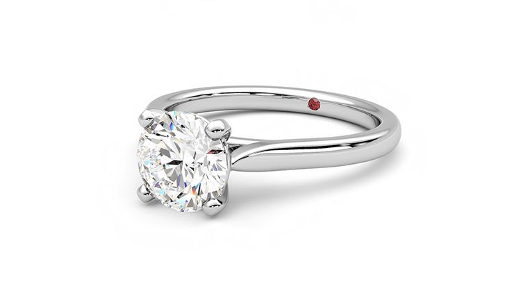 Taylor & Hart Eden Round Engagement Ring 360 degree image 25