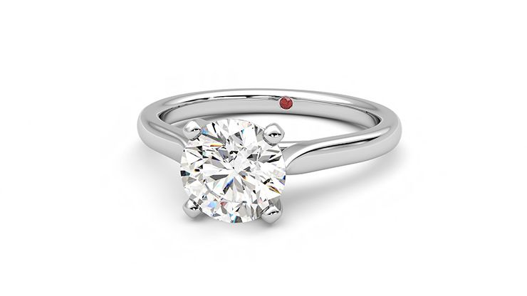Taylor & Hart Eden Round Engagement Ring 360 degree image 27