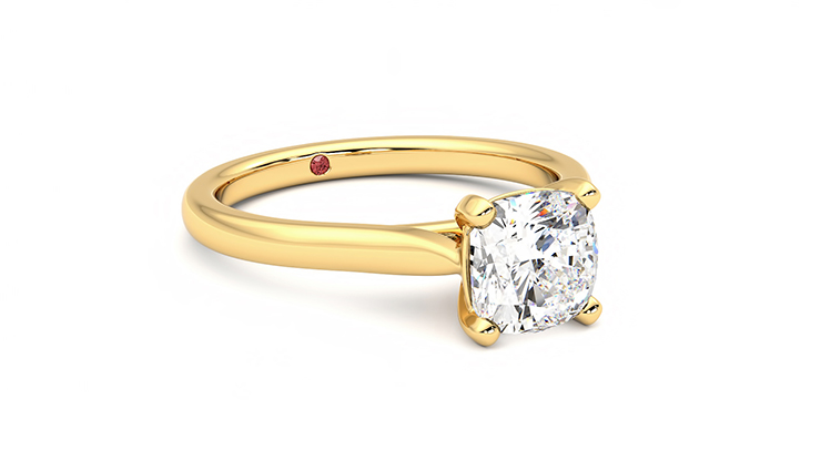 Taylor & Hart Eden Cushion Engagement Ring 360 degree image 5