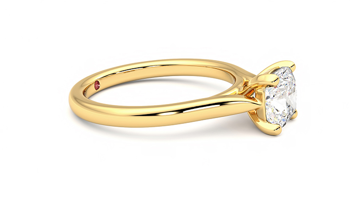 Taylor & Hart Eden Cushion Engagement Ring 360 degree image 8