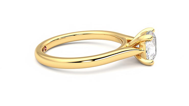 Taylor & Hart Eden Cushion Engagement Ring 360 degree image 9