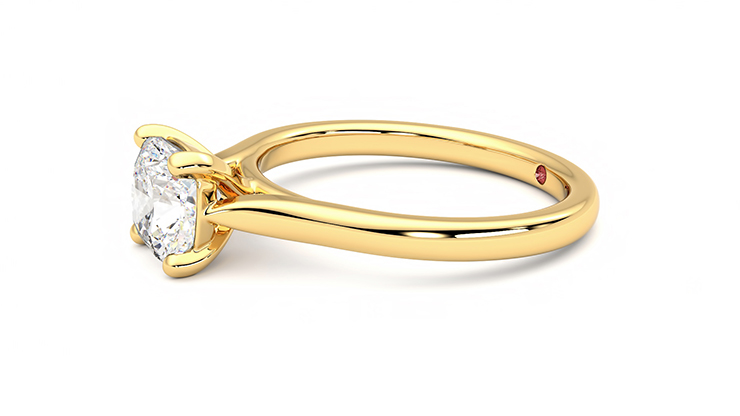 Taylor & Hart Eden Cushion Engagement Ring 360 degree image 22