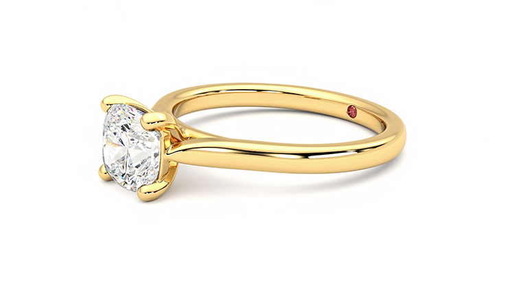 Taylor & Hart Eden Cushion Engagement Ring 360 degree image 23