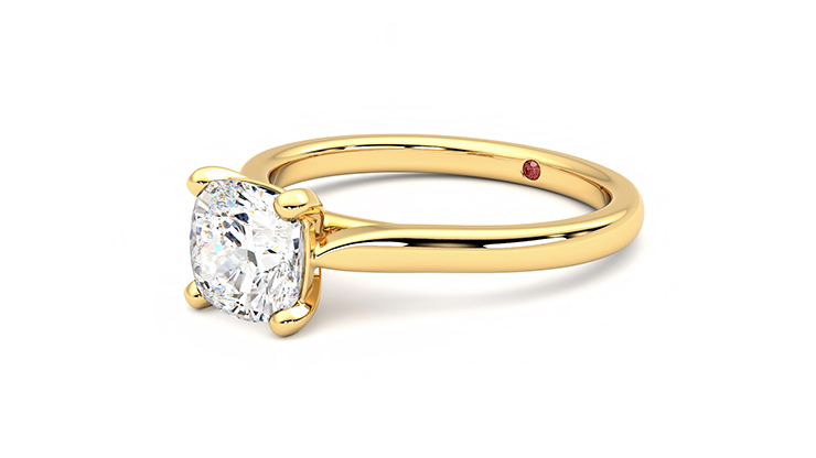 Taylor & Hart Eden Cushion Engagement Ring 360 degree image 24