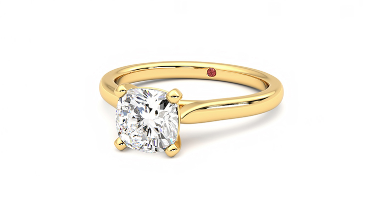 Taylor & Hart Eden Cushion Engagement Ring 360 degree image 26