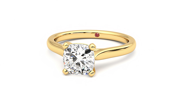 Taylor & Hart Eden Cushion Engagement Ring 360 degree image 27