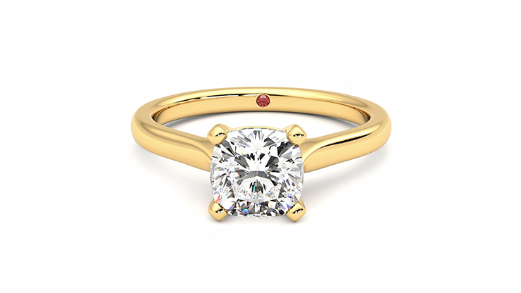 Taylor & Hart Eden Cushion Engagement Ring 360 degree image 29