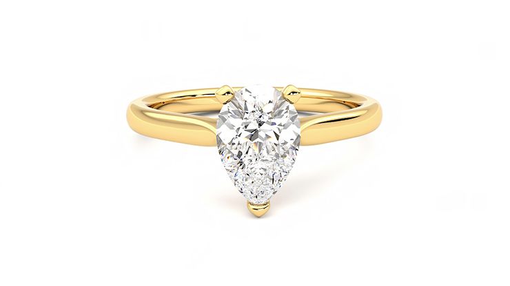 Taylor & Hart Eden Pear Engagement Ring 360 degree image 1