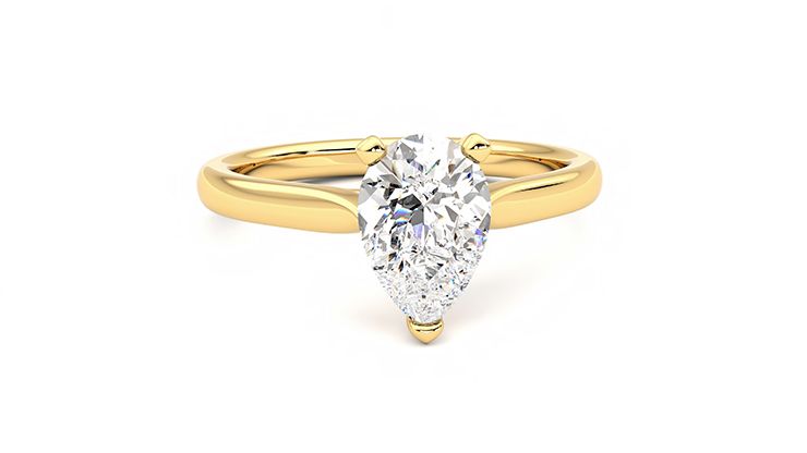 Taylor & Hart Eden Pear Engagement Ring 360 degree image 2