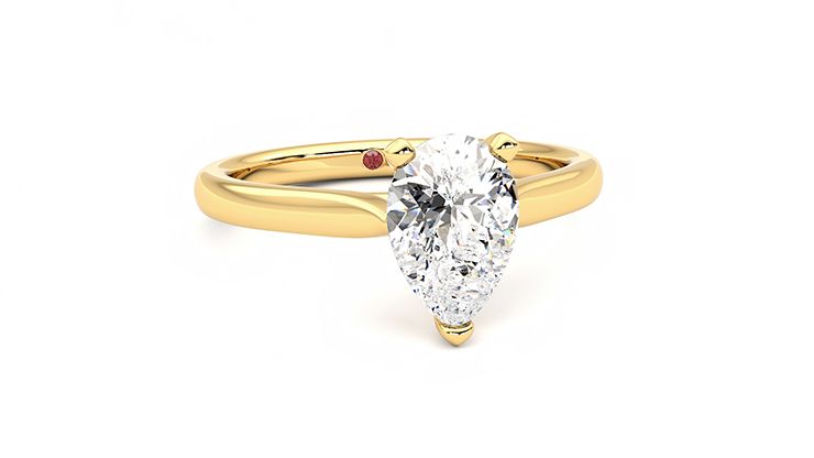 Taylor & Hart Eden Pear Engagement Ring 360 degree image 3