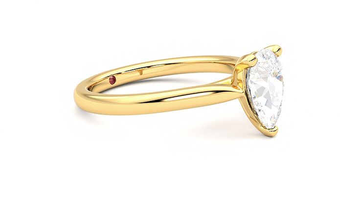 Taylor & Hart Eden Pear Engagement Ring 360 degree image 7
