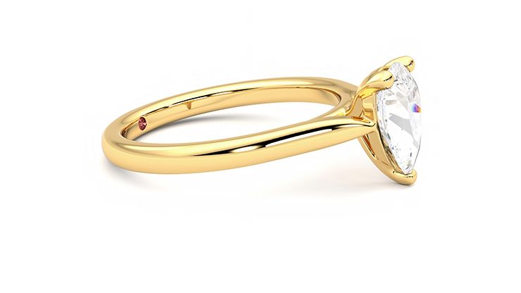 Taylor & Hart Eden Pear Engagement Ring 360 degree image 8