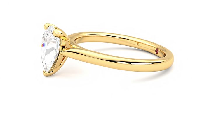 Taylor & Hart Eden Pear Engagement Ring 360 degree image 22