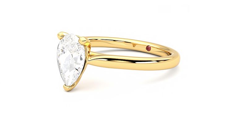 Taylor & Hart Eden Pear Engagement Ring 360 degree image 24