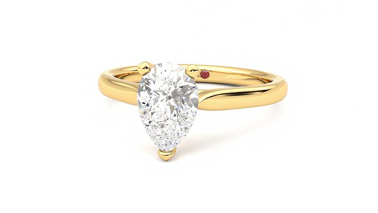 Taylor & Hart Eden Pear Engagement Ring 360 degree image 27