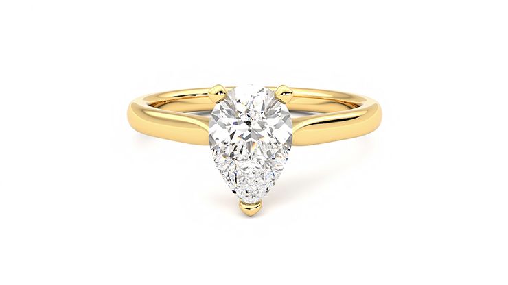Taylor & Hart Eden Pear Engagement Ring 360 degree image 29