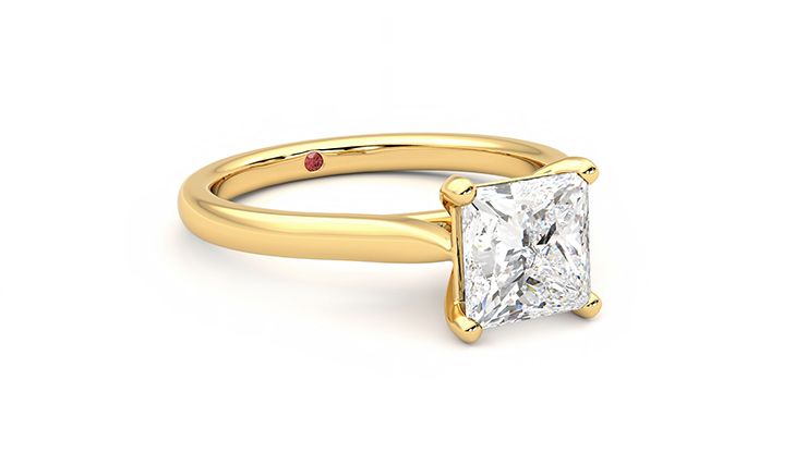 Taylor & Hart Eden Princess Engagement Ring 360 degree image 5