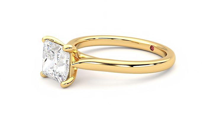 Taylor & Hart Eden Princess Engagement Ring 360 degree image 23