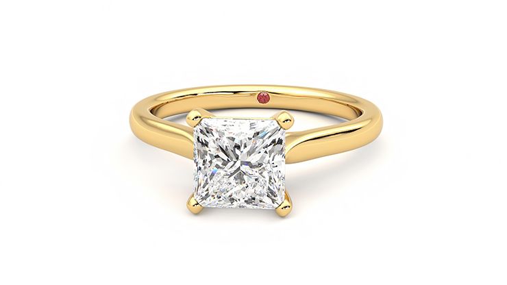 Taylor & Hart Eden Princess Engagement Ring 360 degree image 28
