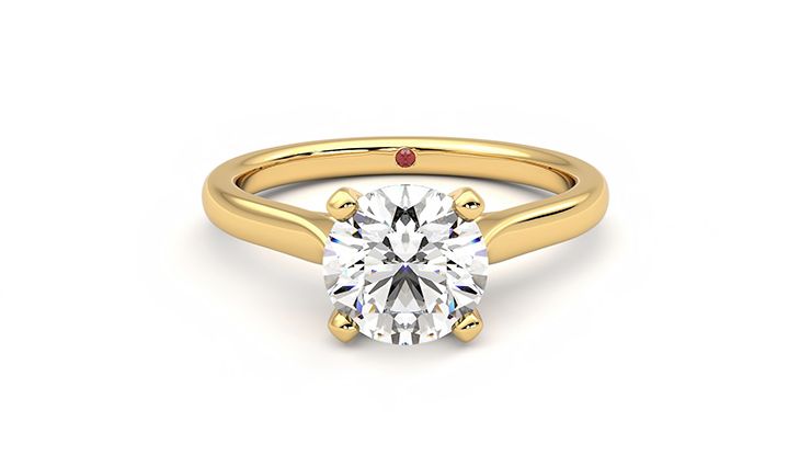 Taylor & Hart Eden Round Engagement Ring 360 degree image 0