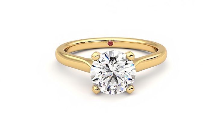 Taylor & Hart Eden Round Engagement Ring 360 degree image 1