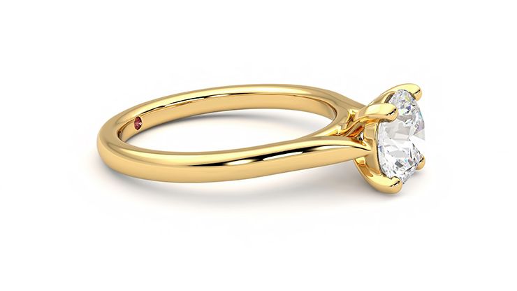 Taylor & Hart Eden Round Engagement Ring 360 degree image 8