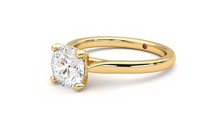 Taylor & Hart Eden Round Engagement Ring 360 degree image 24