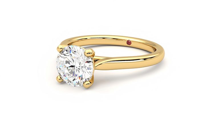 Taylor & Hart Eden Round Engagement Ring 360 degree image 25
