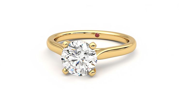 Taylor & Hart Eden Round Engagement Ring 360 degree image 27