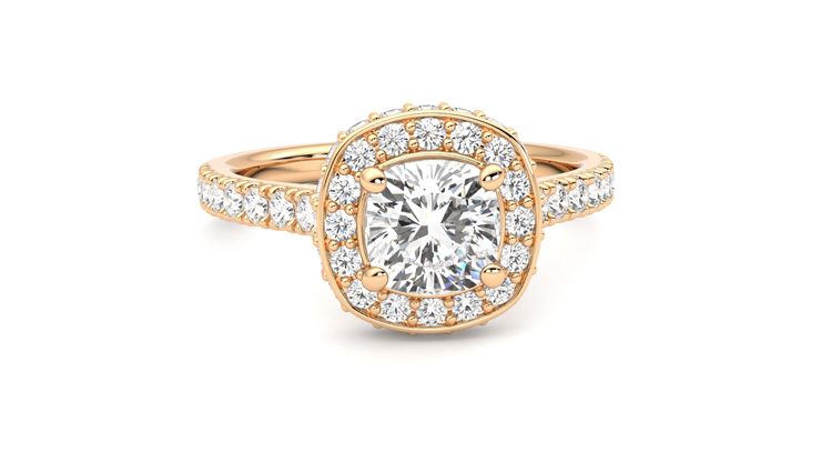 Taylor & Hart Elixir Cushion Engagement Ring 360 degree image 2