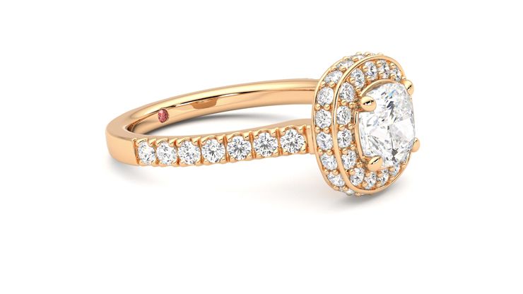 Taylor & Hart Elixir Cushion Engagement Ring 360 degree image 7