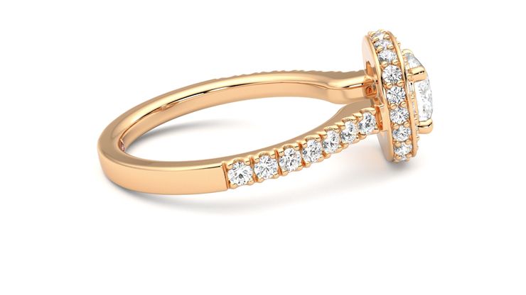 Taylor & Hart Elixir Cushion Engagement Ring 360 degree image 10