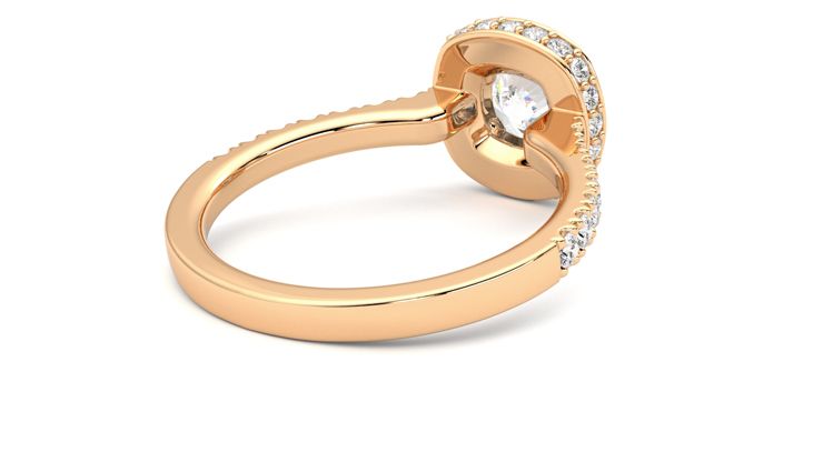 Taylor & Hart Elixir Cushion Engagement Ring 360 degree image 13