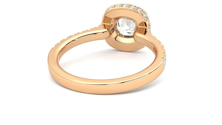 Taylor & Hart Elixir Cushion Engagement Ring 360 degree image 14