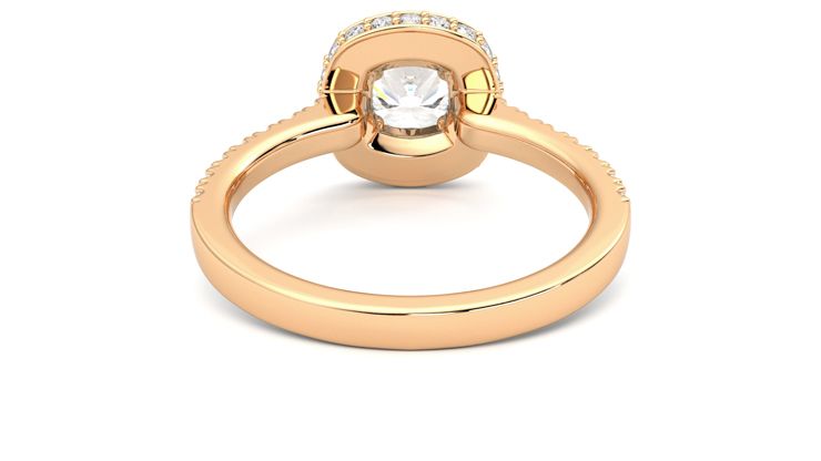 Taylor & Hart Elixir Cushion Engagement Ring 360 degree image 15