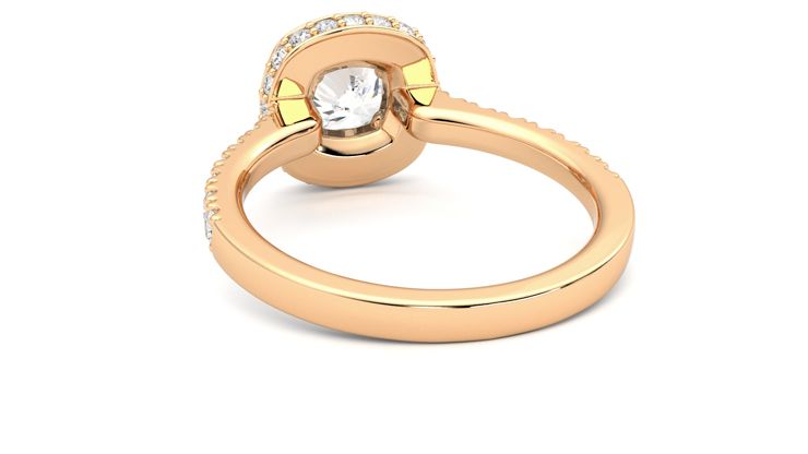 Taylor & Hart Elixir Cushion Engagement Ring 360 degree image 16