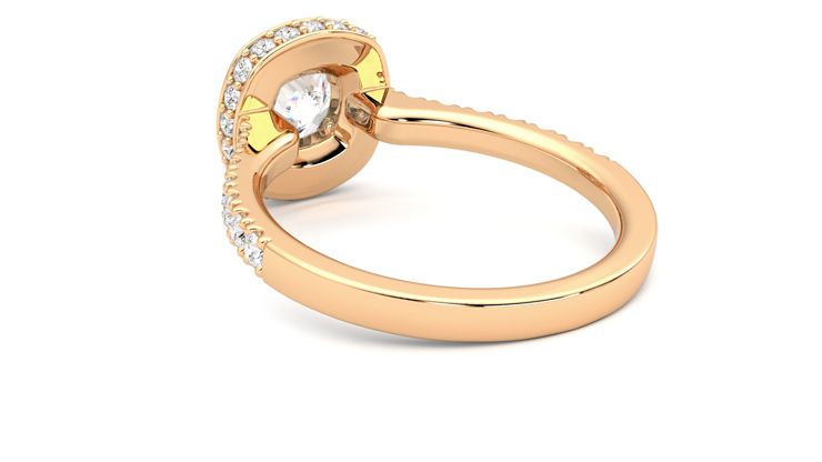 Taylor & Hart Elixir Cushion Engagement Ring 360 degree image 17
