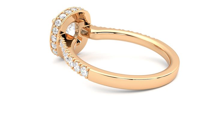 Taylor & Hart Elixir Cushion Engagement Ring 360 degree image 18
