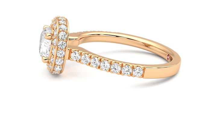 Taylor & Hart Elixir Cushion Engagement Ring 360 degree image 21