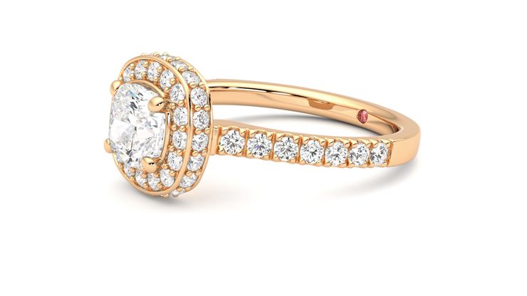 Taylor & Hart Elixir Cushion Engagement Ring 360 degree image 23