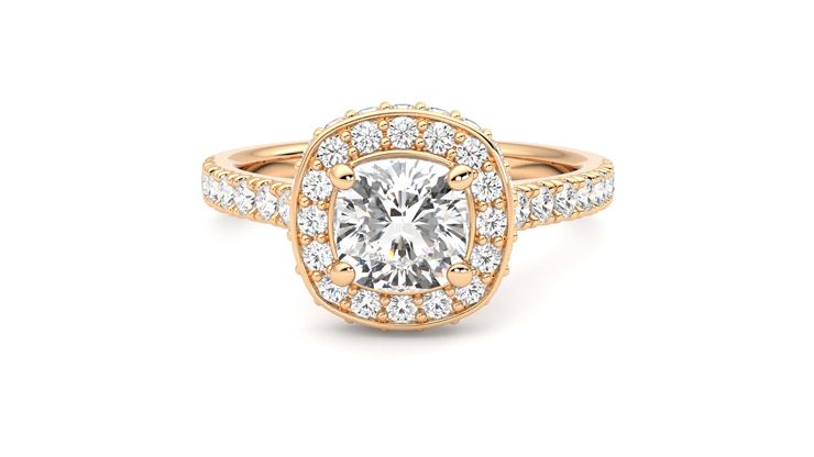 Taylor & Hart Elixir Cushion Engagement Ring 360 degree image 29