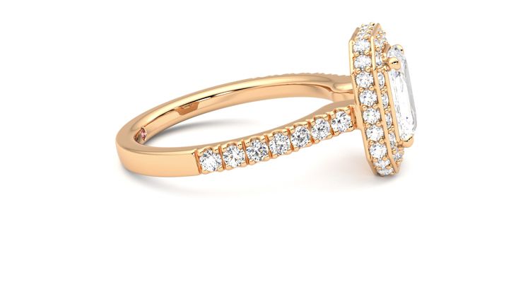 Taylor & Hart Elixir Emerald Engagement Ring 360 degree image 9