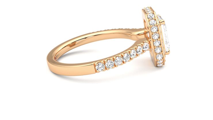 Taylor & Hart Elixir Emerald Engagement Ring 360 degree image 10