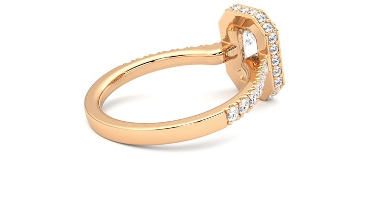 Taylor & Hart Elixir Emerald Engagement Ring 360 degree image 12