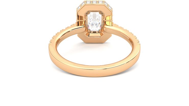 Taylor & Hart Elixir Emerald Engagement Ring 360 degree image 15