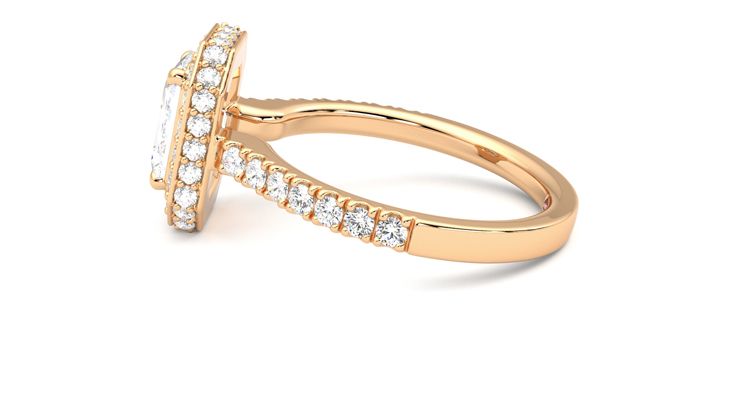Taylor & Hart Elixir Emerald Engagement Ring 360 degree image 20