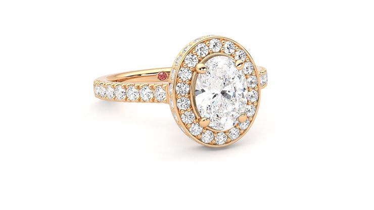 Taylor & Hart Elixir Oval Engagement Ring 360 degree image 4